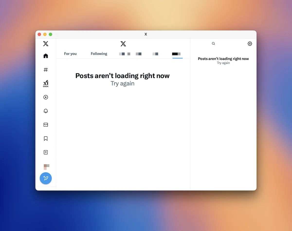 Blocked Mac app open but unable to load any content from the internet